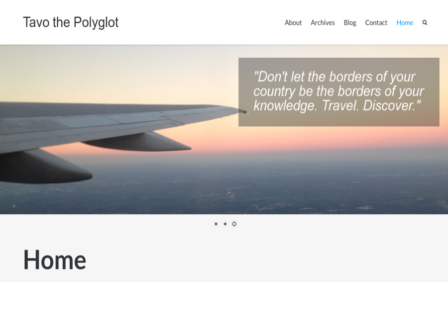 Tavo The Polglot Website Screenshot